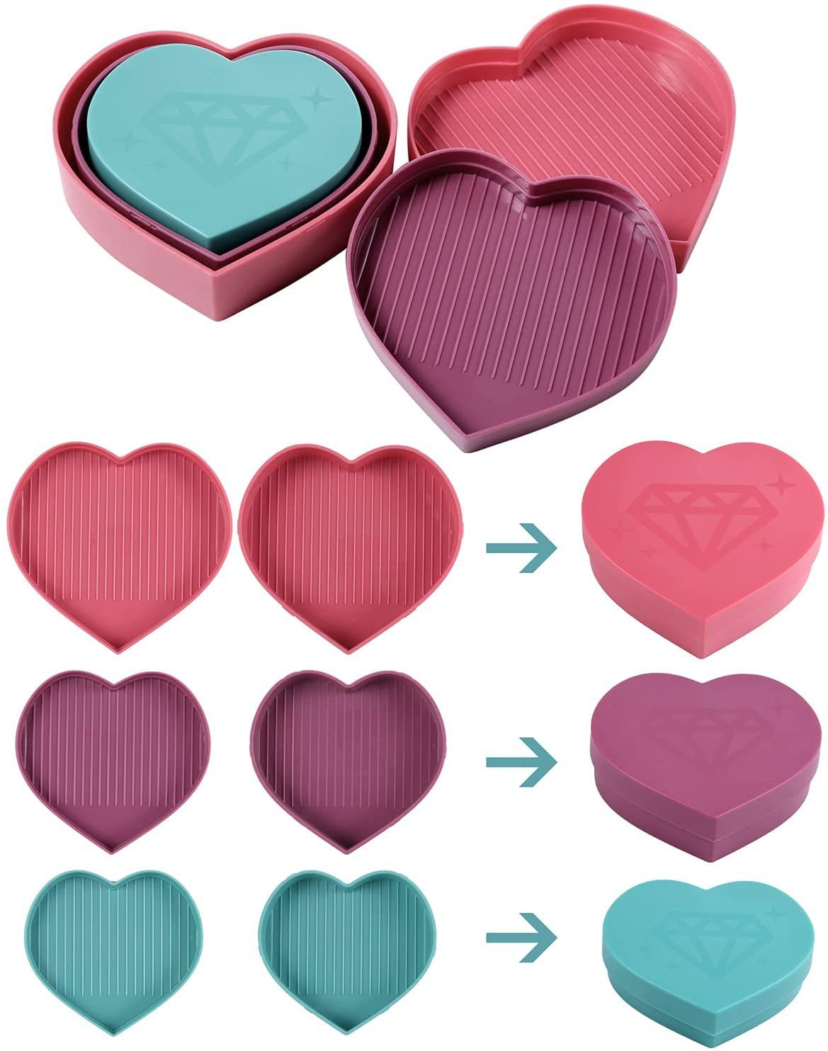 DIY diamond painting diamond love storage box-tool