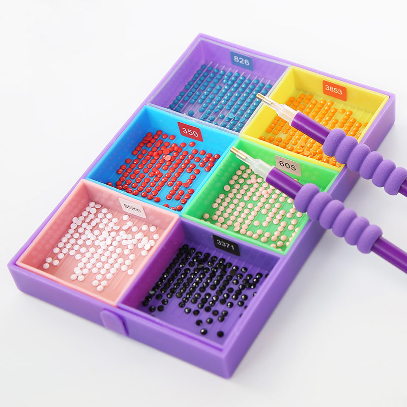DIY Multifunctional Diamond Painting Drill Tray Tool Set(Mixed Color)