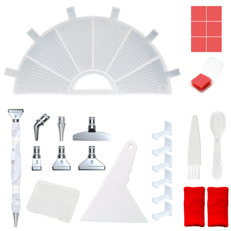 Diamond Painting Tools | 6 Section Palm Trays 26 piece set