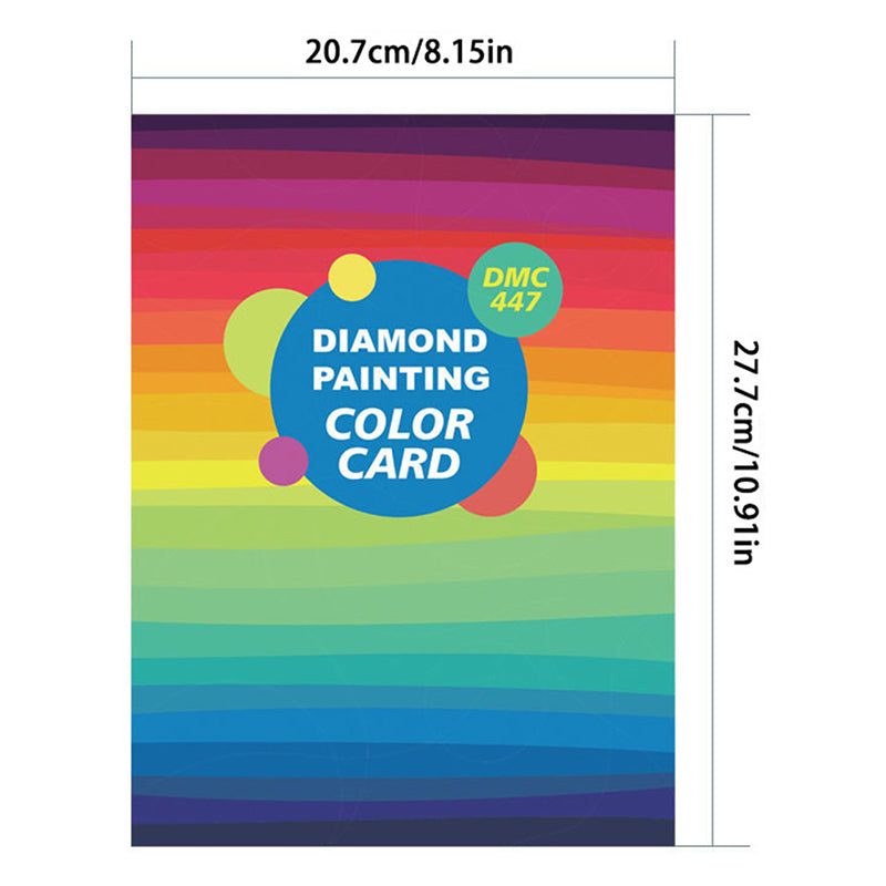 1 Pcs 5D Diamond Painting Tool DMC 447 Color Card Rhinestone Identification Card