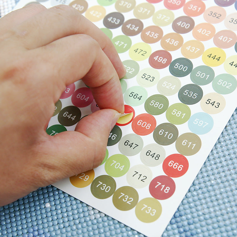 Diamond Painting Tools 455 Color Number Stickers Decals