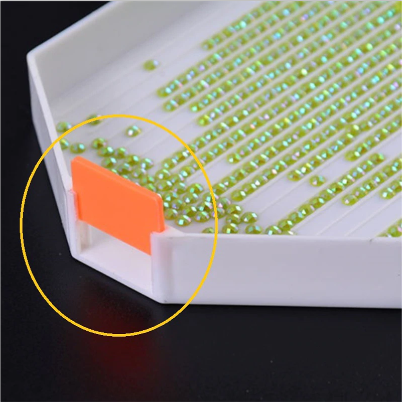 Diamond Embroidery Accessories Large Capacity Diamond Painting Tools White Plastic Tray Large Kit