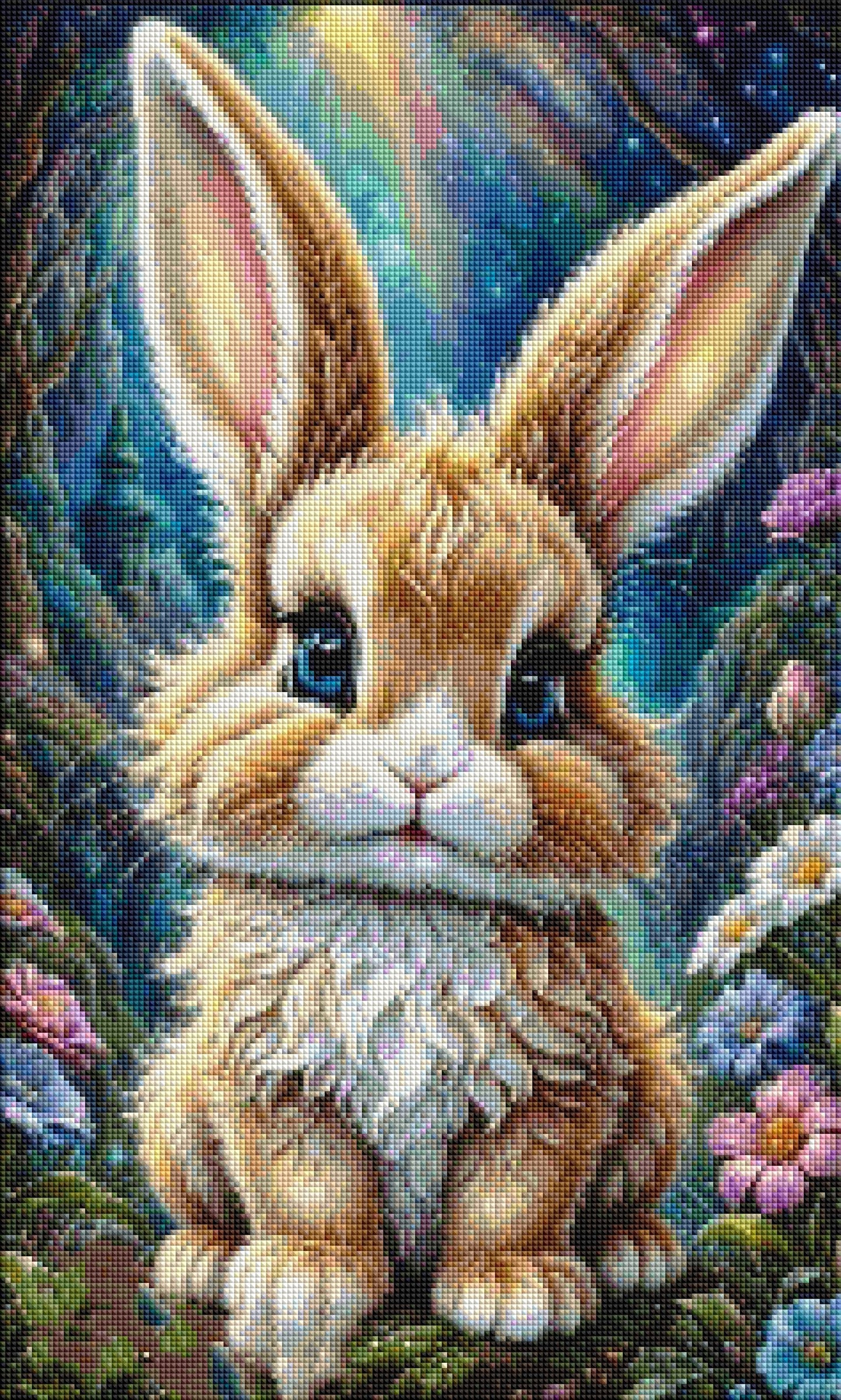 Diamond Painting Family Full Resin Square Fairy Dust Crystal AB Stone Diamond Painting Arts Easter Bunny丨DF0035