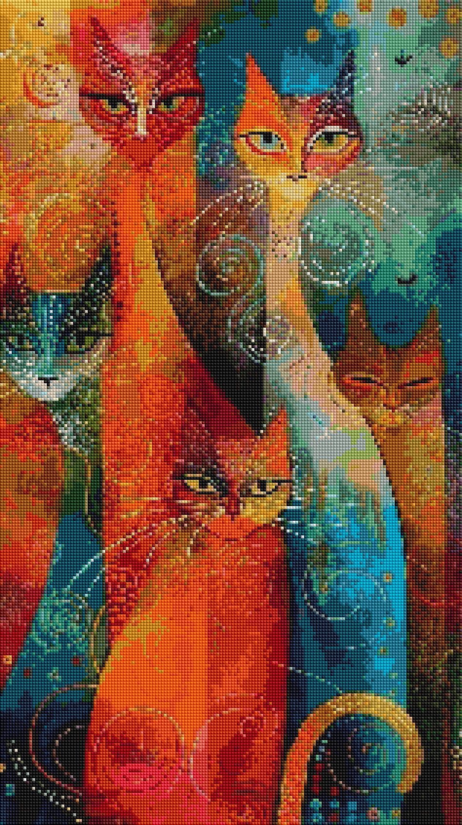 Diamond Painting Family Full Resin Square Fairy Dust Crystal AB Stone Diamond Painting Arts Foxes Family丨DF0037
