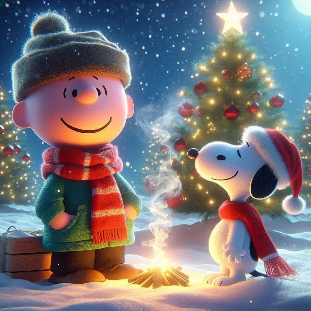 Diamond Painting Family Full Resin Square Fairy Dust Crystal AB Stone Diamond Painting Arts Snoopy Christmas丨DF0040
