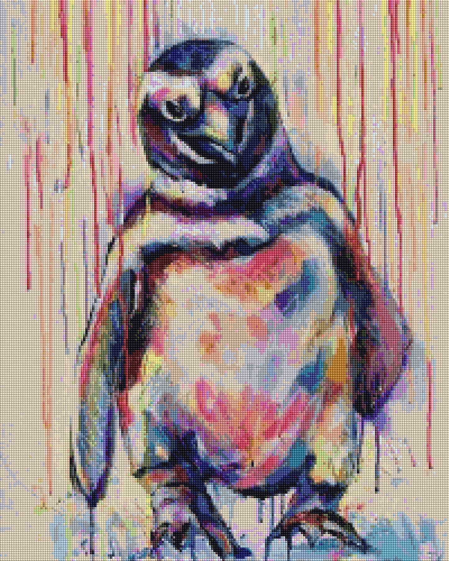 Diamond Painting Family Full Resin Square Fairy Dust Crystal AB Stone Diamond Painting Arts Colorful Penguin丨DF0041