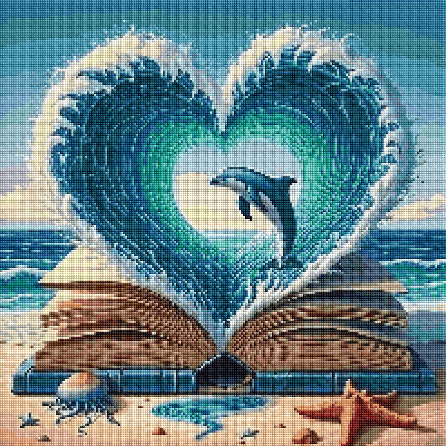 Diamond Painting Family Full Resin Square Fairy Dust Crystal AB Stone Diamond Painting Arts Ocean Books丨DF0048