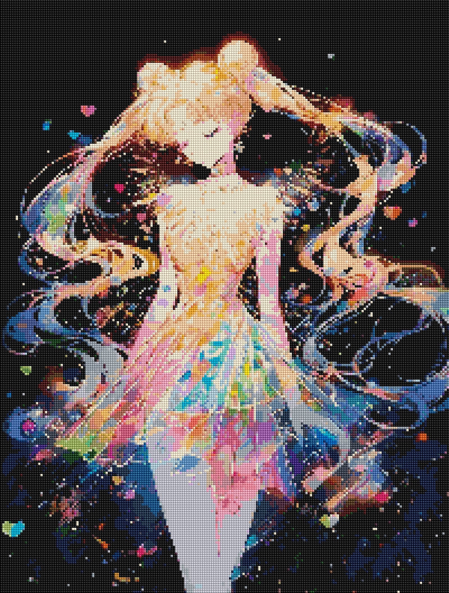 Diamond Painting Family Full Resin Square Fairy Dust Crystal AB Stone Diamond Painting Arts Tsukino Usagi丨DF0097