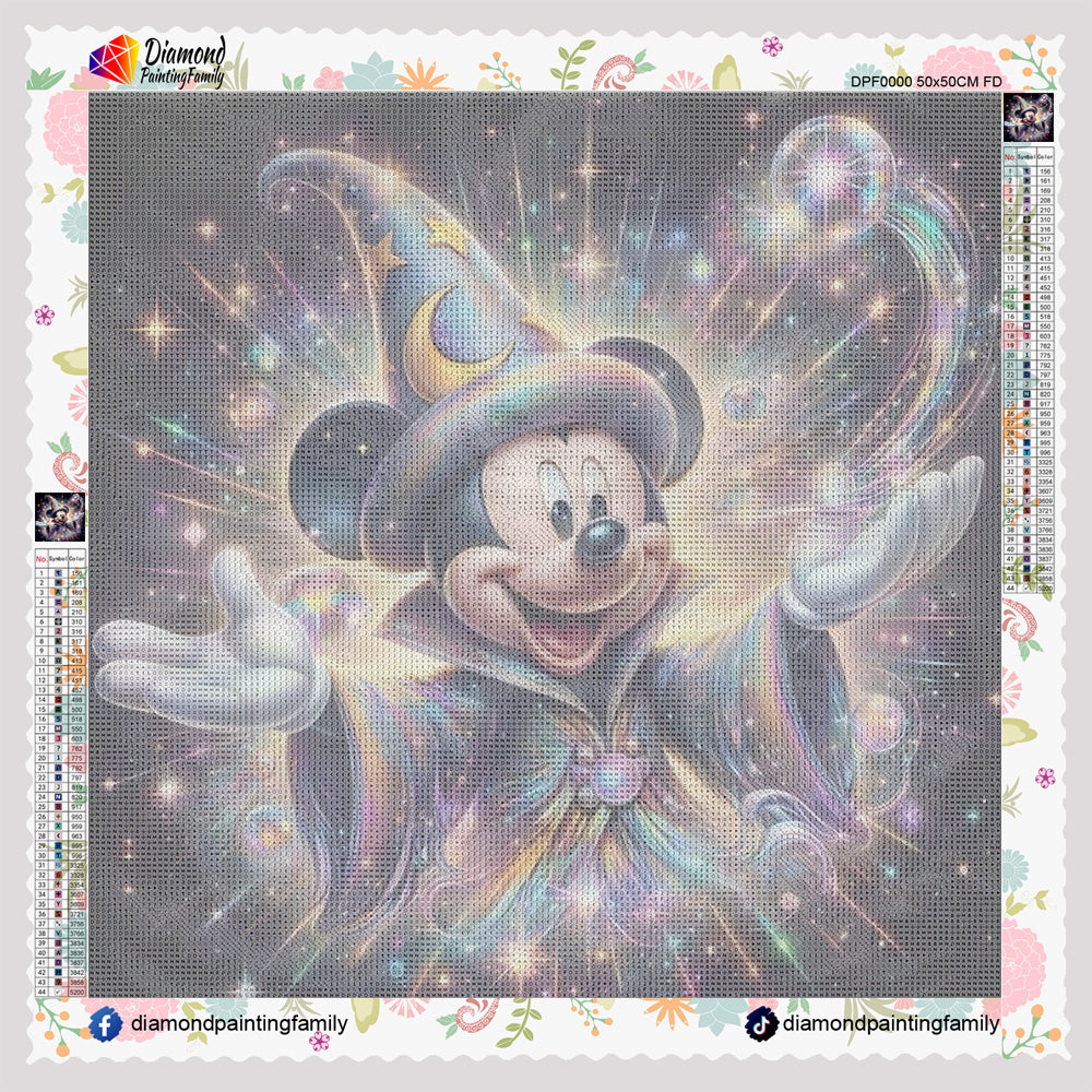 Diamond Painting Family Resin Square Fairy Dust Crystal AB Stone Diamond Painting Arts Magic Mickey丨DF0186