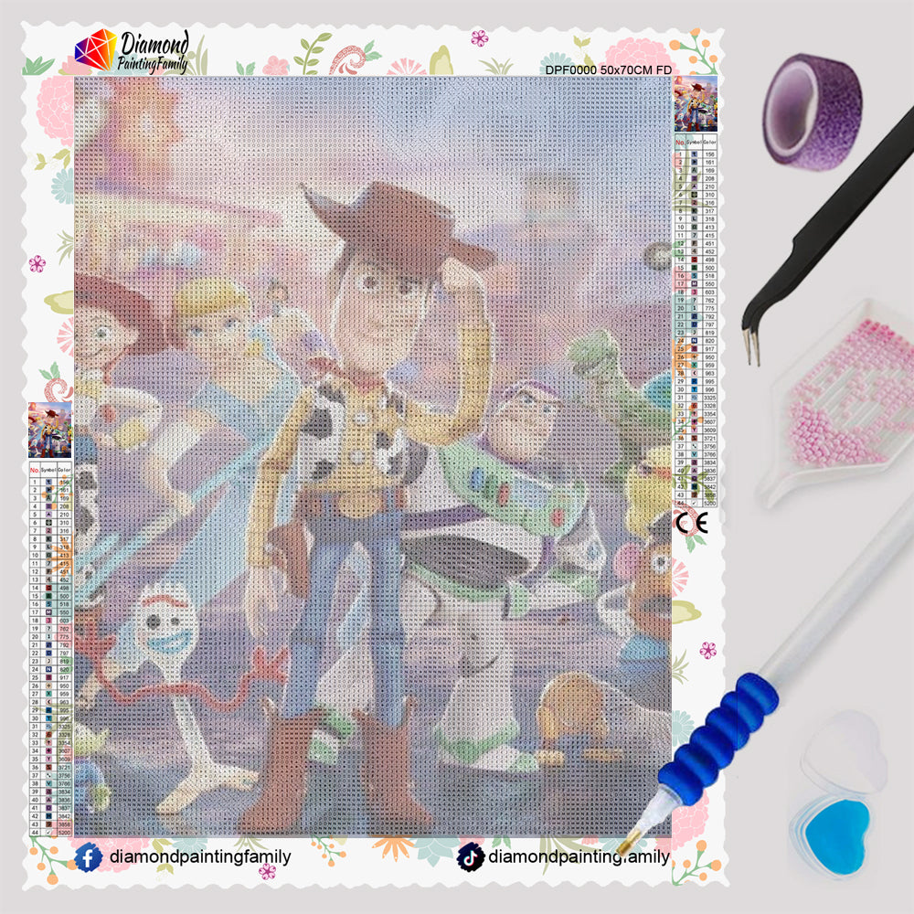 Diamond Painting Family Resin Square Fairy Dust Crystal AB Stone Diamond Painting Arts Toy Woody丨DF0191