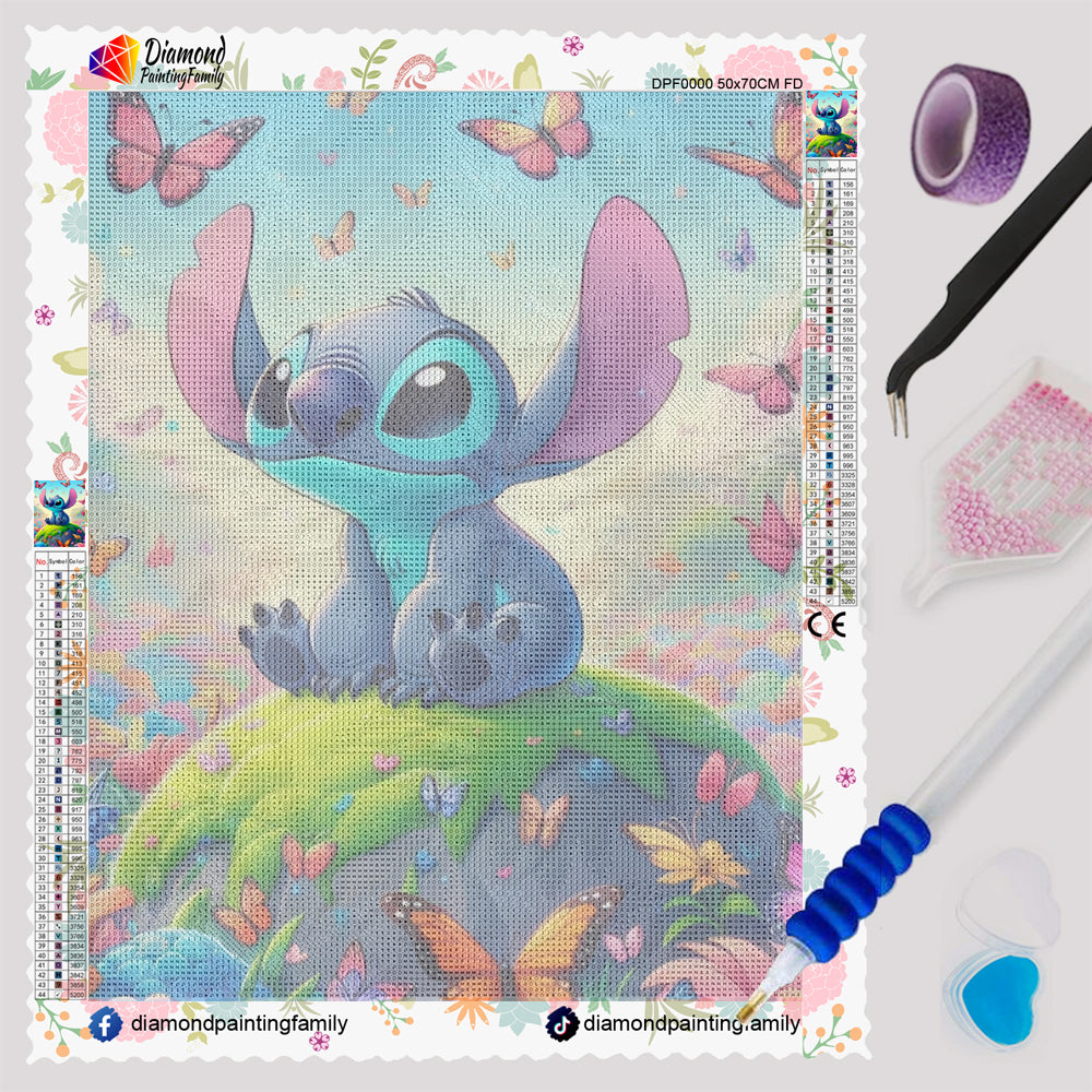Diamond Painting Family Resin Square Fairy Dust Crystal AB Stone Diamond Painting Arts Butterfly Stitch丨DF0197