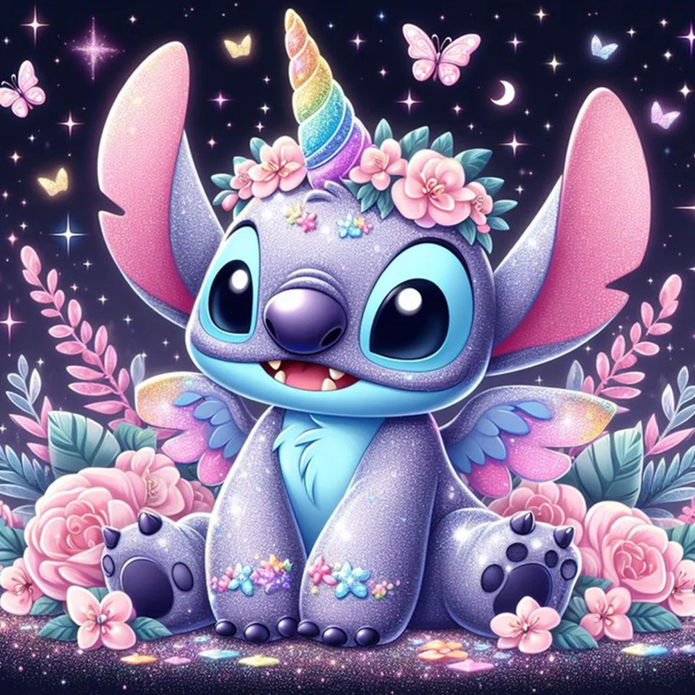 Diamond Painting Family Resin Square Fairy Dust Crystal AB Stone Diamond Painting Arts Colorful Flower Stitch丨DF0198