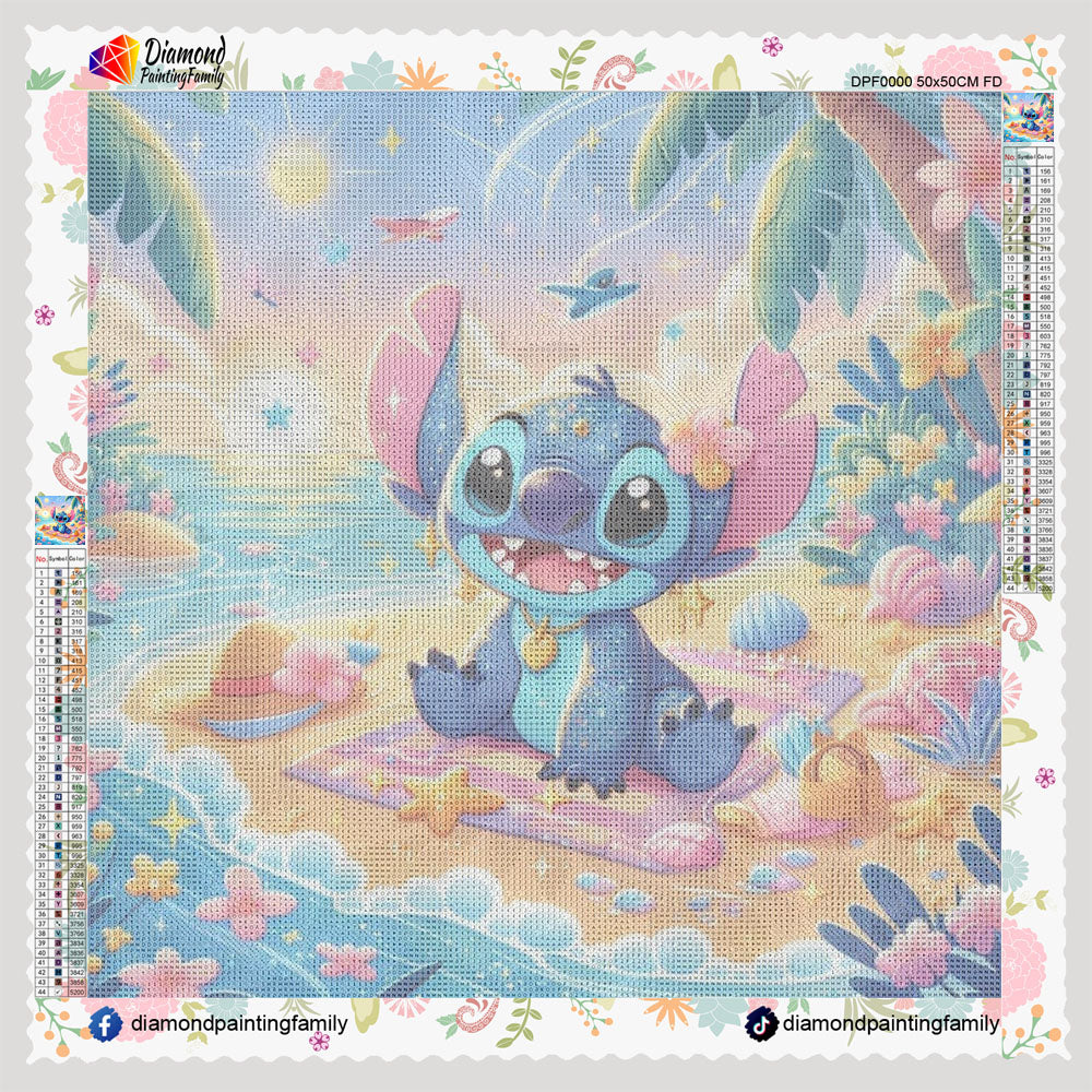 Diamond Painting Family Resin Square Fairy Dust Crystal AB Stone Diamond Painting Arts Beach Flower Stitch丨DF0199