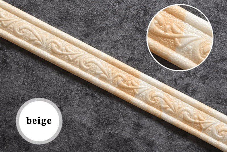 230cm/Self-adhesive Flexible Foam Molding Trim | 3D Sticky Decorative Wall Lines Wallpaper Border Frame-tool