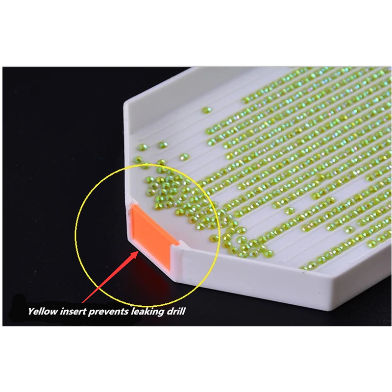 Diamond Embroidery Accessories Large Capacity Diamond Painting Tools White Plastic Tray Large Kit
