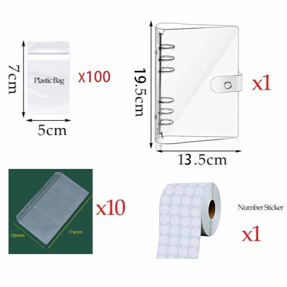 A6 (transparent Purple shell)Ring binder for collecting and sorting DMC stones - DIY Diamond Painting | accesories | Tool