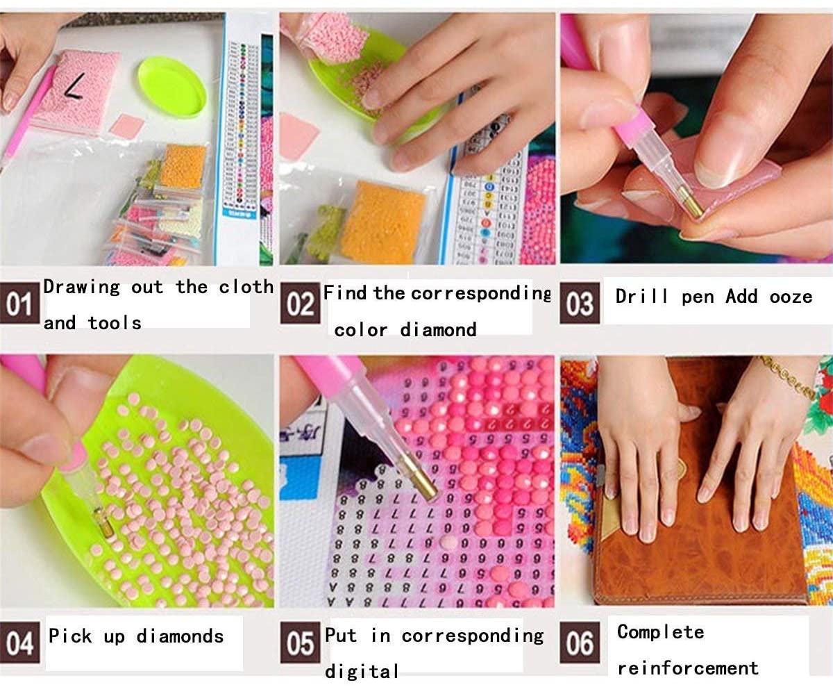 Diamant-Malerei-Set für Erwachsene, 5D-Diamant-Malerei für Kinder, Vollbohr-Diamant-Kunst für Anfänger als Wanddekoration für Zuhause, Geschenk, 40,6 x 30,5 cm