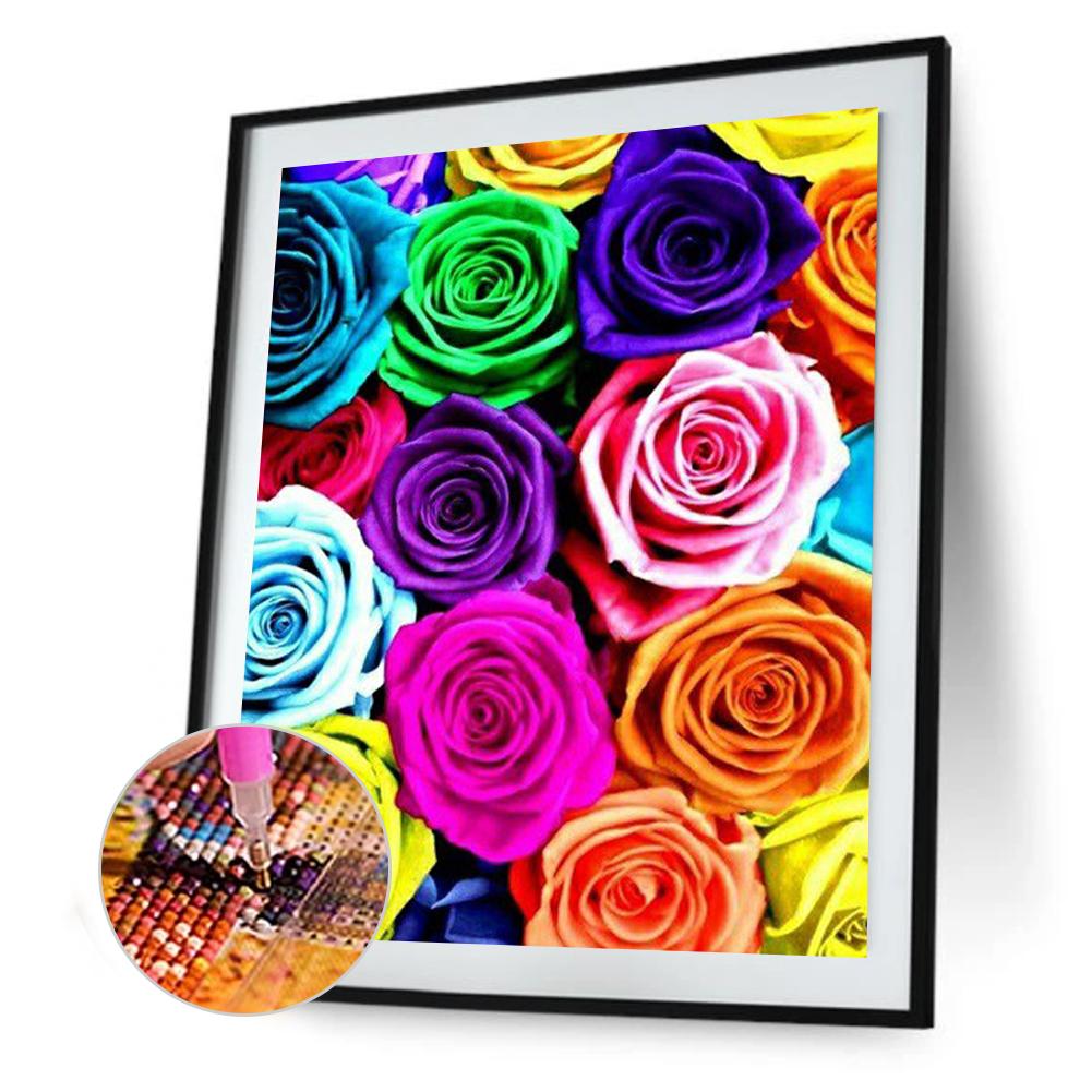 Luxury Diamond Painting Full Resin Drill Set Color Flower NY020