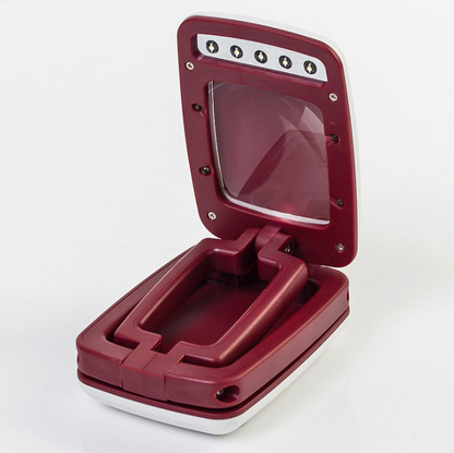 Folding 3X Magnifier Loupe Acrylic Magnifying Glass for Reading (Red) Tool