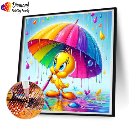 Luxury Diamond Painting丨Rainbow Umbrella Duck DPF0001