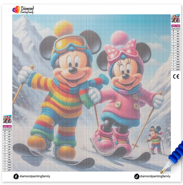 Luxury Diamond Painting丨Skiing Mickey Mouse DPF0010