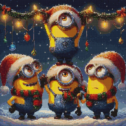 Luxury Diamond Painting丨Christmas Minions DPF0046