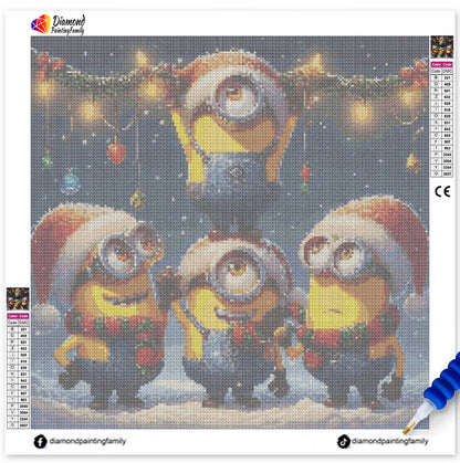 Luxury Diamond Painting丨Christmas Minions DPF0046