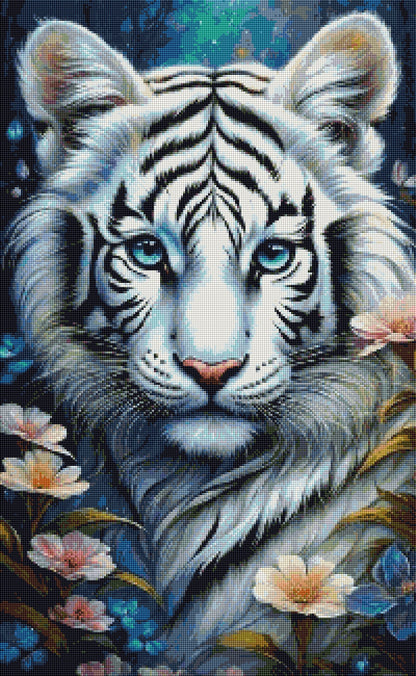 Luxury Diamond Painting丨Flower Tiger DPF0052