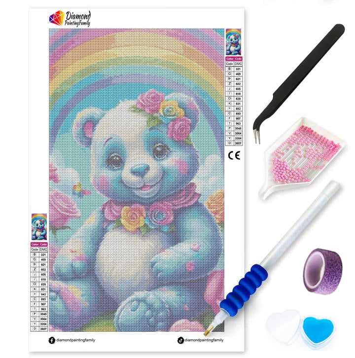 Luxury Diamond Painting丨Rainbow Bear DPF0054