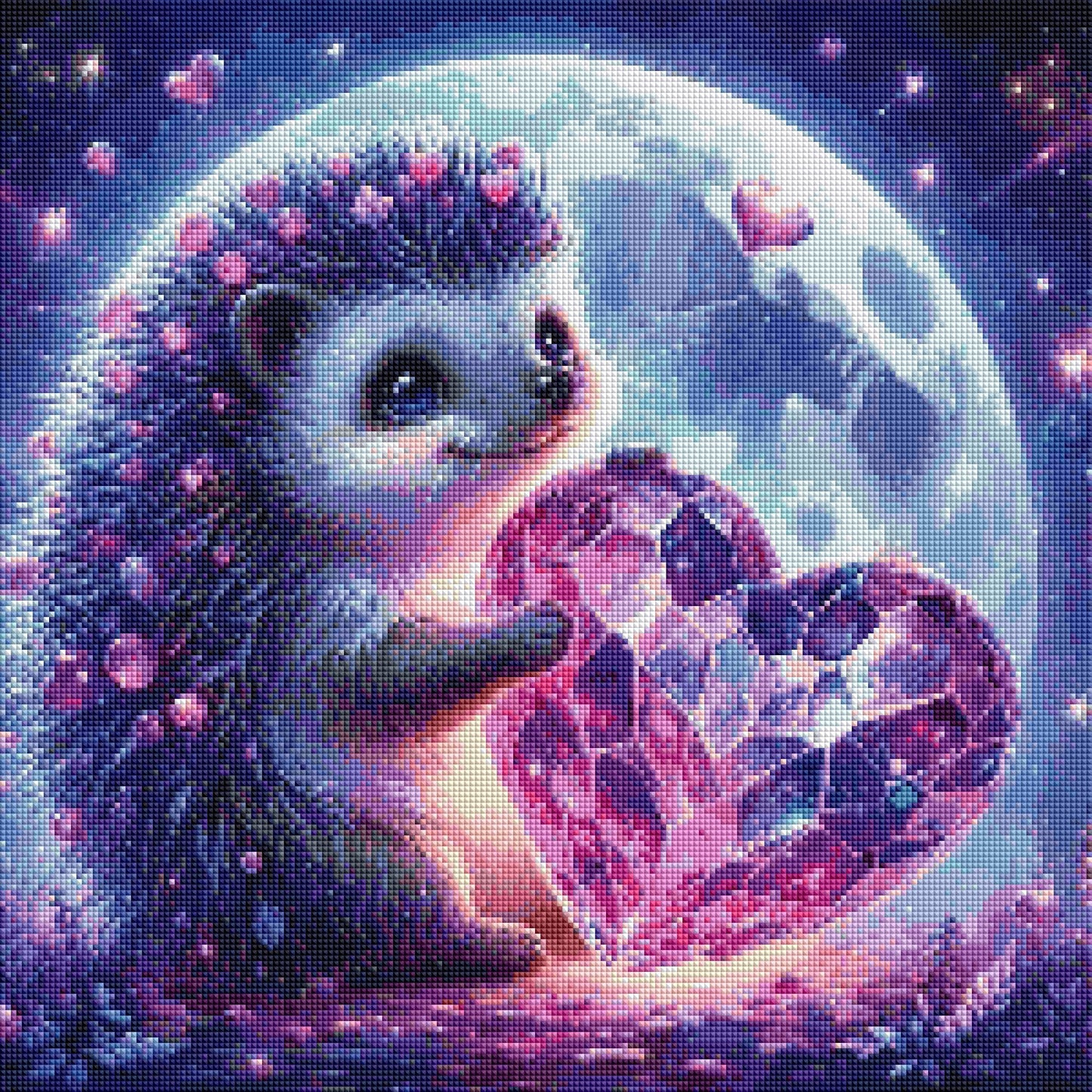 Luxury Diamond Painting丨Moon Hedgehog DPF0057