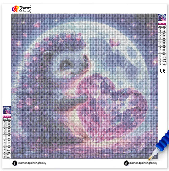 Luxury Diamond Painting丨Moon Hedgehog DPF0057