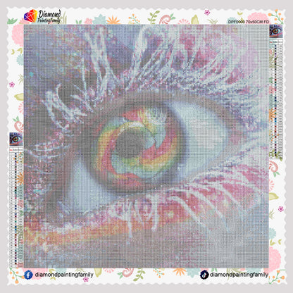 Diamond Painting Family Full Resin Square Fairy Dust Crystal AB Stone Diamond Painting Arts Eye Of God丨DF0109