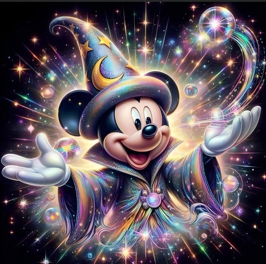 Diamond Painting Family Resin Square Fairy Dust Crystal AB Stone Diamond Painting Arts Magic Mickey丨DF0186