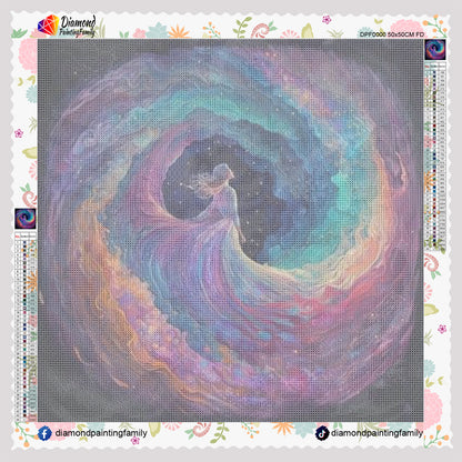 Diamond Painting Family Resin Square Fairy Dust Crystal AB Stone Diamond Painting Arts Colorful Lady丨DF0192