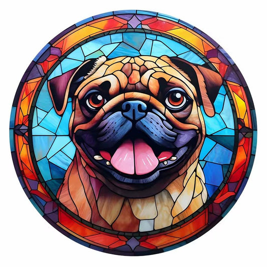 Diamond Painting Family Resin Square Fairy Dust Crystal AB Stone Diamond Painting Arts Colorful Shar Pei Dog丨DF0195