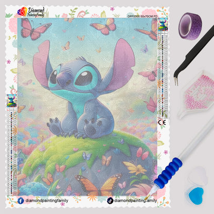 Diamond Painting Family Resin Square Fairy Dust Crystal AB Stone Diamond Painting Arts Butterfly Stitch丨DF0197