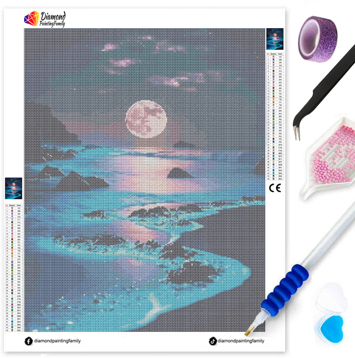 Luxury Diamond Painting丨Beach Moon DPF0080