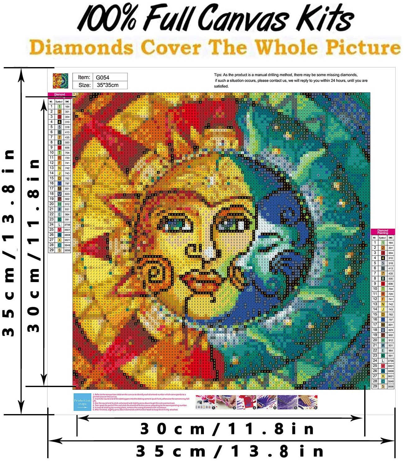 Diamond Painting Kits for Adults,Sun and Moon Face Full Drill Crystal Rhinestone Embroidery Cross Stitch,DIY 5D Paint by Numbers for Adults Beginner,Home Wall Decor
